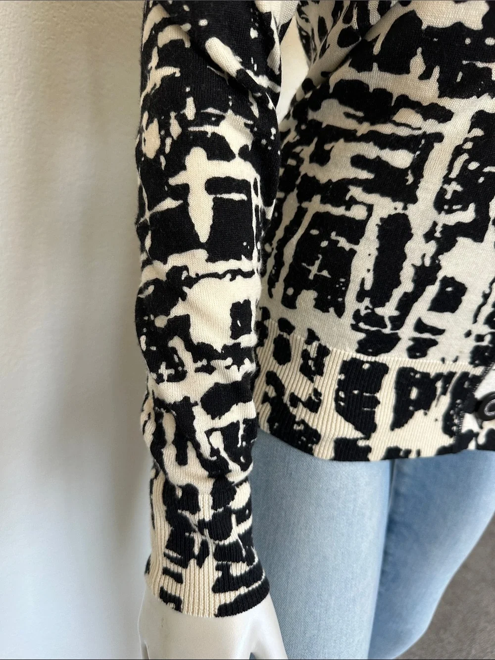 Tory Burch Simone Patterned Abstract Cardigan